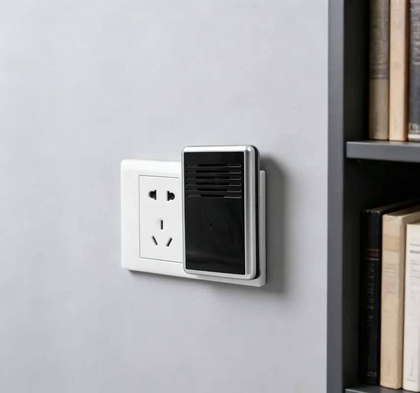 LUCKARM Black Wireless Plug-Powered Doorbell High Quality 38 Melody Chime Ring Home Apartment Easy Installation Modern Design