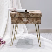Wholesale 2021 Fashion Luxury Modern Simple Shoe Change Stool Bedroom Stool Chair Ottoman Manufacturers