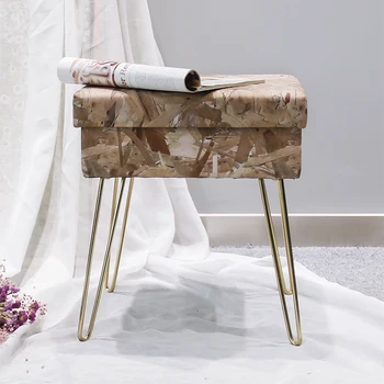 Wholesale 2021 Fashion Luxury Modern Simple Shoe Change Stool Bedroom Stool Chair Ottoman Manufacturers