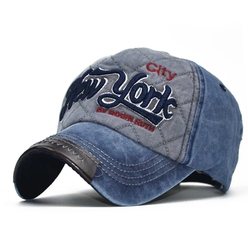 Letter Embroidery Denim Made Old Washed Cotton Spring and Summer High Quality Stone Washed Baseball Cap
