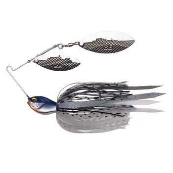 New 18g 8Colors 120mm Sinking Buzz Bait Bass Big Mouth Swimbait Chatterbait SV-3 Double Willow Spinnerbait for Saltwater Fish – Soft Lure – view 3