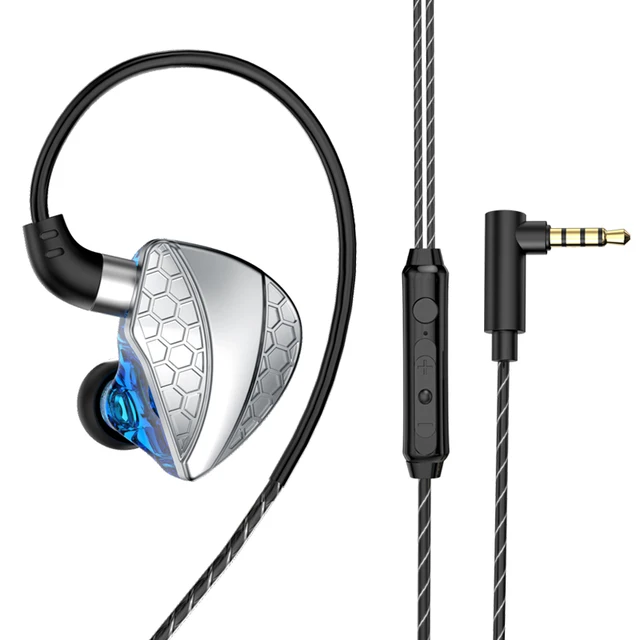 New QKZ Hi6T Dynamic Earphones HIFI Bass Earbuds In Ear Monitor Sport Noise Cancelling Headset With HD Mic