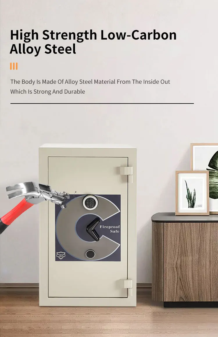 CEQSAFE Box Fire Resistant Outside Hinge Safety Storage Office Caja De Seguridad Fuertes Coffre Fort Home Fireproof Safe Boxes manufacture