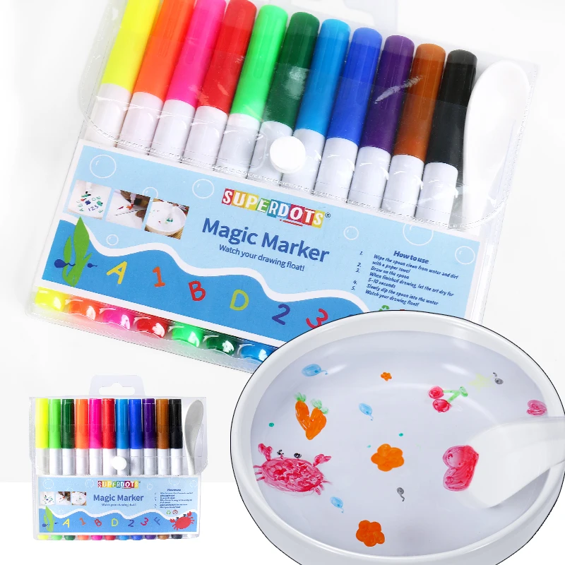 10Pcs/Set Color SUPER DOTS Doodle Graffiti Pen For Toddlers Water Color Pen  Art Writing Painting Magic Pens - AliExpress