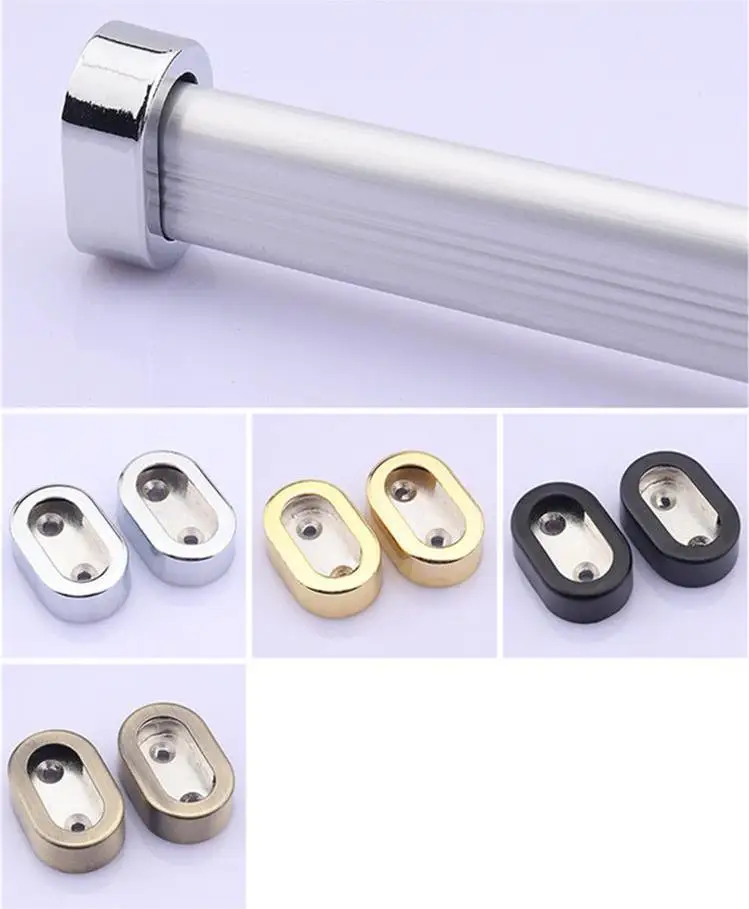 Hanging Rode Wall Mounted Aluminum Closet Hanging Rod - Easy Install