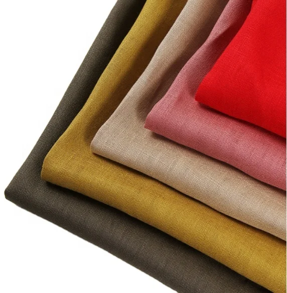 OEKO TEX многоцветная вареная мягкая французская льняная ткань 100% из чистого льна