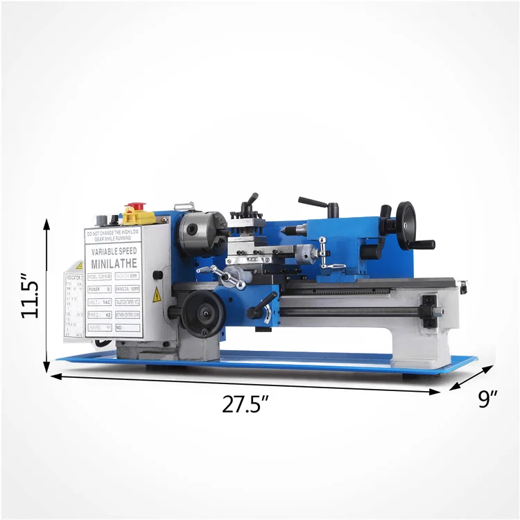 Lathe 0618 3B Procesamiento Mini Metal Torno Metal Lathe 550W Velocidad Variable Mini Lathe Machine