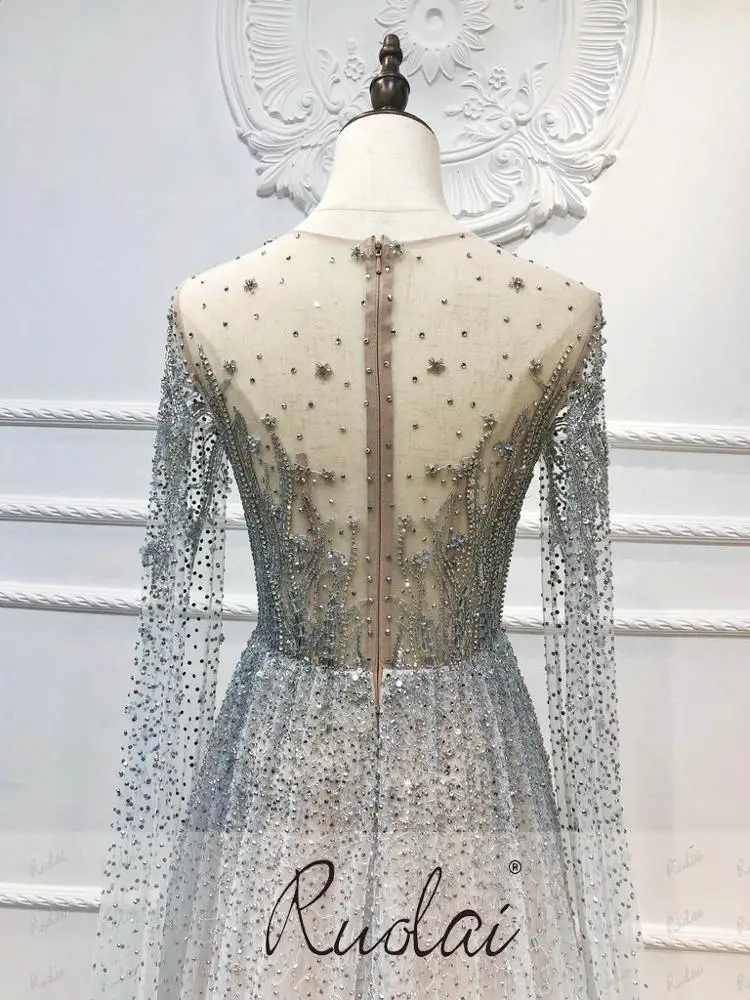 OEV-L4218 A-Line Tulle Dresses Women Lady Elegant Sequins