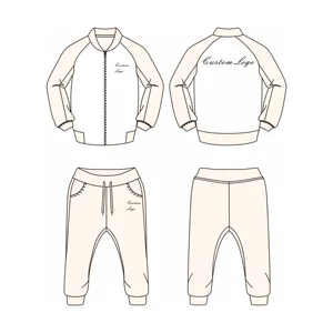 OEM ODM Customize Kids Clothes Manufacturer Private Label Your Own Brand Logo Jogging Suit Children Clothing Set Tracksuits