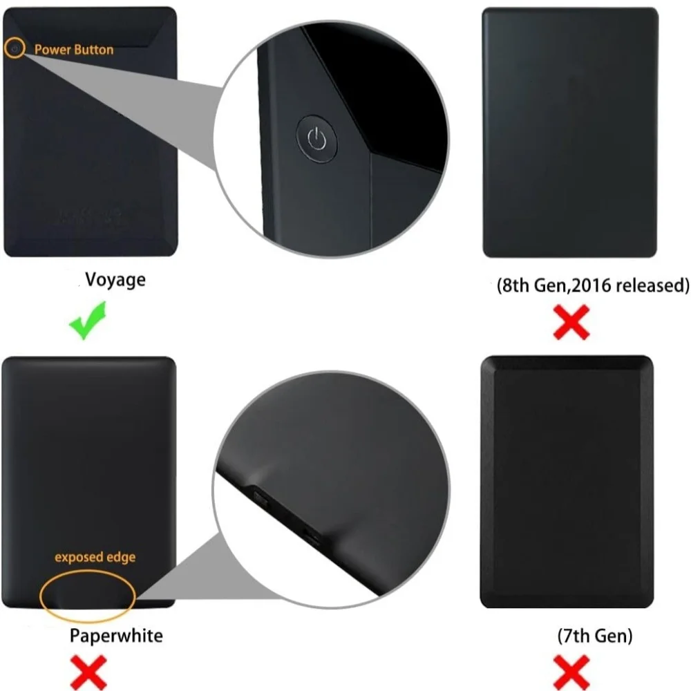 product solid color case only for kindle voyage released in 2014 cross texture protective case automatic wake sleep function laudtec-3