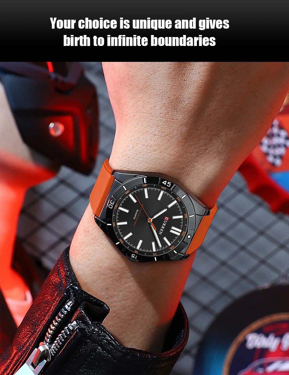 CURREN  8449 Brand Men's Fashion Watches Simple Sport Quartz Wristwatches  Business Casual Male Watch Relogio Masculino