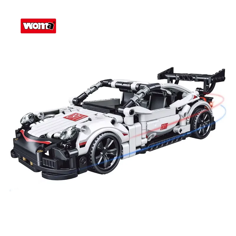WOMA TOY C0911 Build Block Technical Building Blocks Racing Pull Back Car Static Model