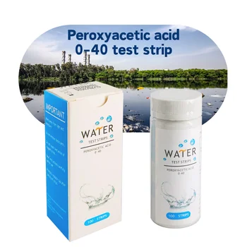 Caped High Accuracy OEM/ODM 100strips PAA 0-40 ppm Water Quality Test Strips water testing strips biological