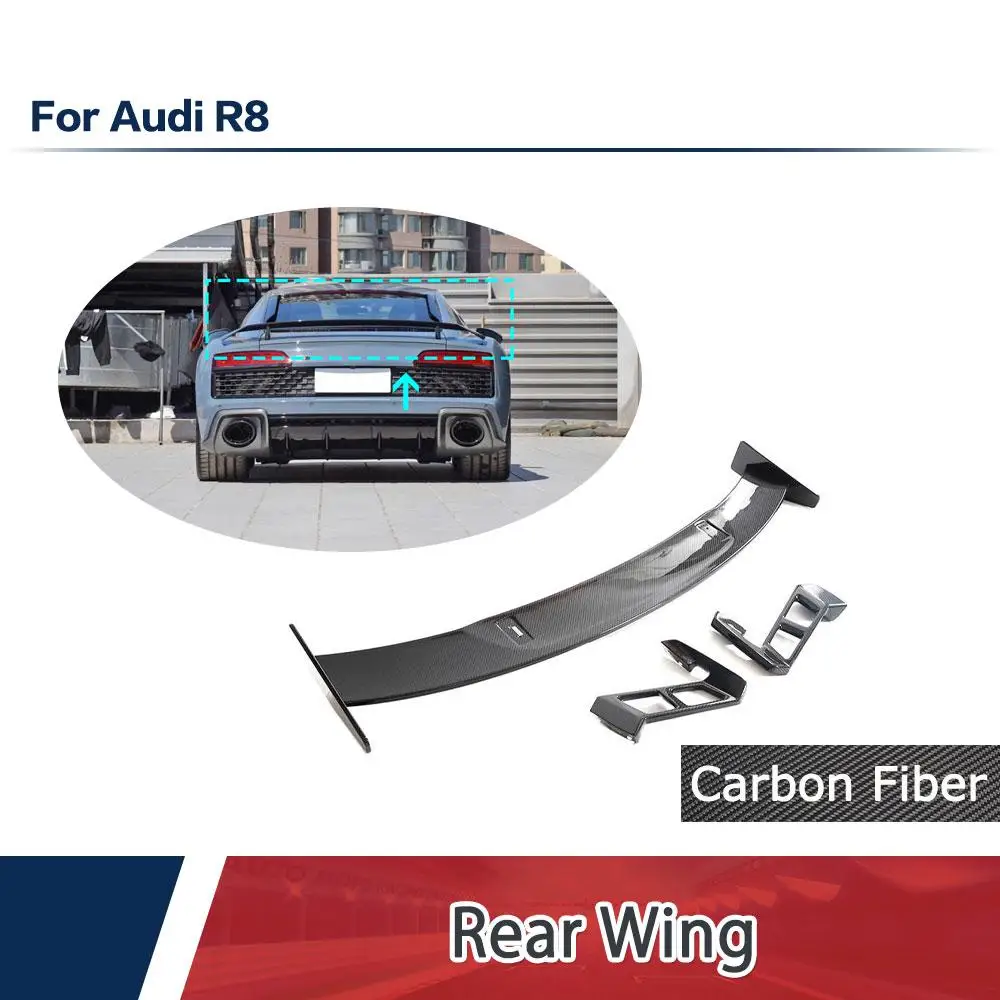 Dry Carbon Fiber Rear Wing Spoiler For Audi R8 V10 2016-2023 - Buy Rear ...