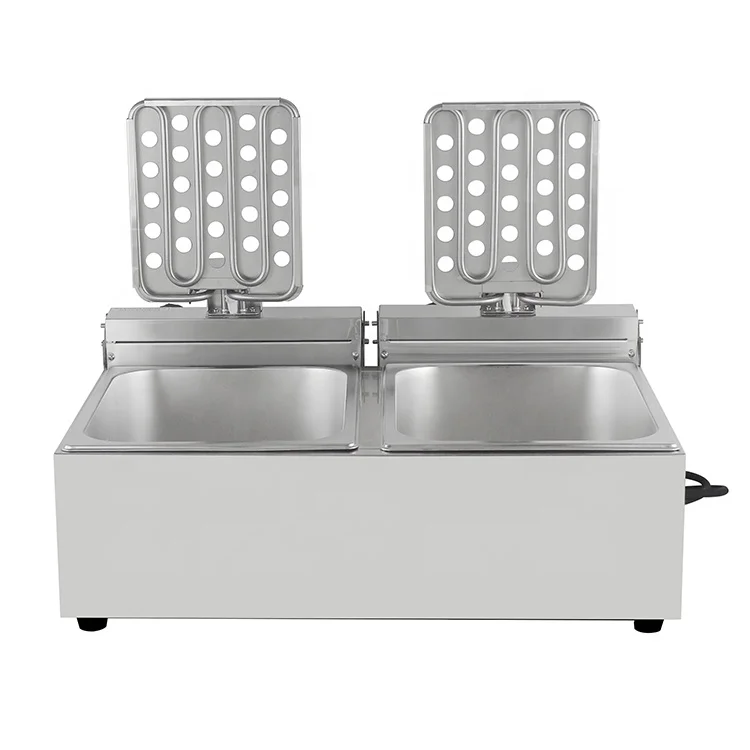 Double 3kw 10l Tank Stainless Steel Electric Chips Fryer Commercial