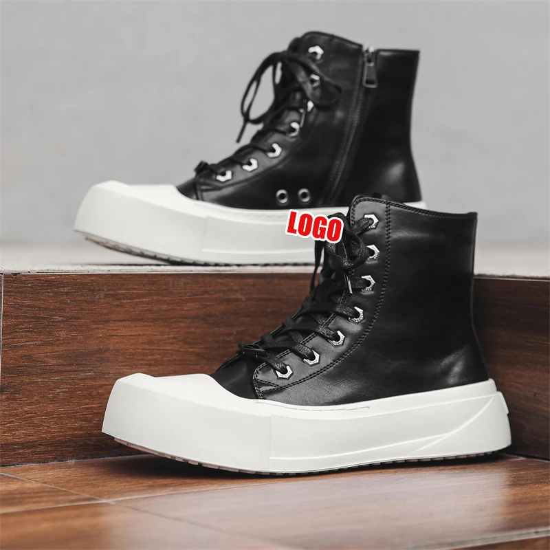 De Cuero Borcegos Hombre Oggi Zona Zapatos Tops Zapatos Buenos