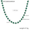 steel green zircon necklace