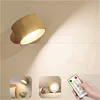 Tri color temperature touch+remote control wood grain