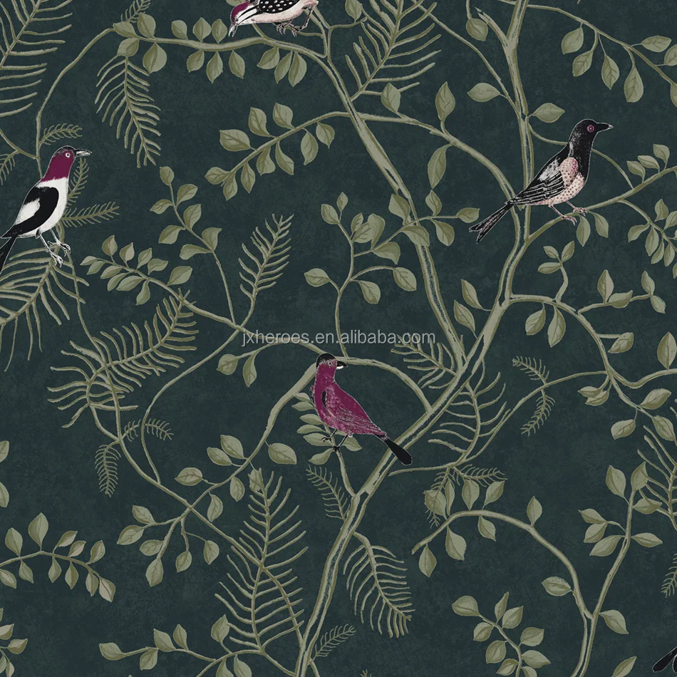 Exquisite Chinese Style Bird Magpie Tree Pattern Wall Paper 3D Home Decoration Mural Wallpaper