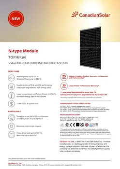 Canadiansolar CS6.2-48TD Black Frame Bifacial Panels 440W-470W