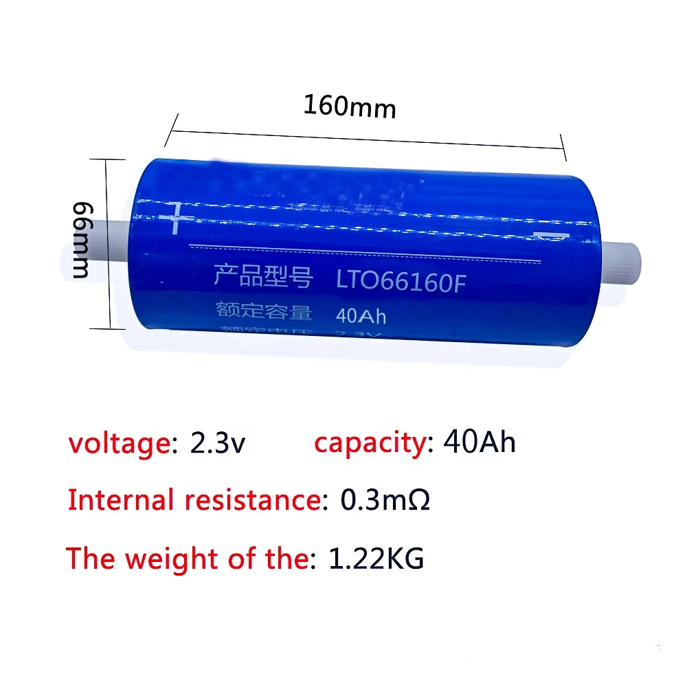 2024 25,000cycle Lto Battery 2.3v 35ah 40ah 45ah 66160 Lithium Titanate ...