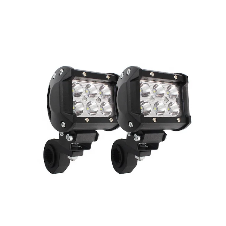 شريط إضاءة LED عالي السطوع من LYAF بقوة 18 واط ومكوّن من 6 مصابيح، مقاوم للماء والغبار وفق معيار IP67، مع أداء جيد في تبديد الحرارة، مناسب للسيارات ومركبات العمل والطرق الوعرة