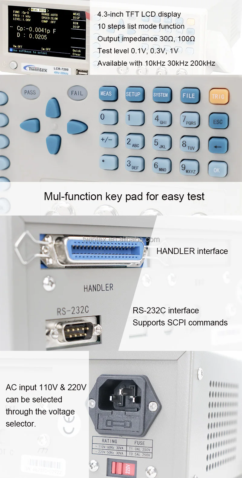 Lcr7010 Low Cost Rlc Meter 10khz Digital Lcr Meter Buy Rlc Meter