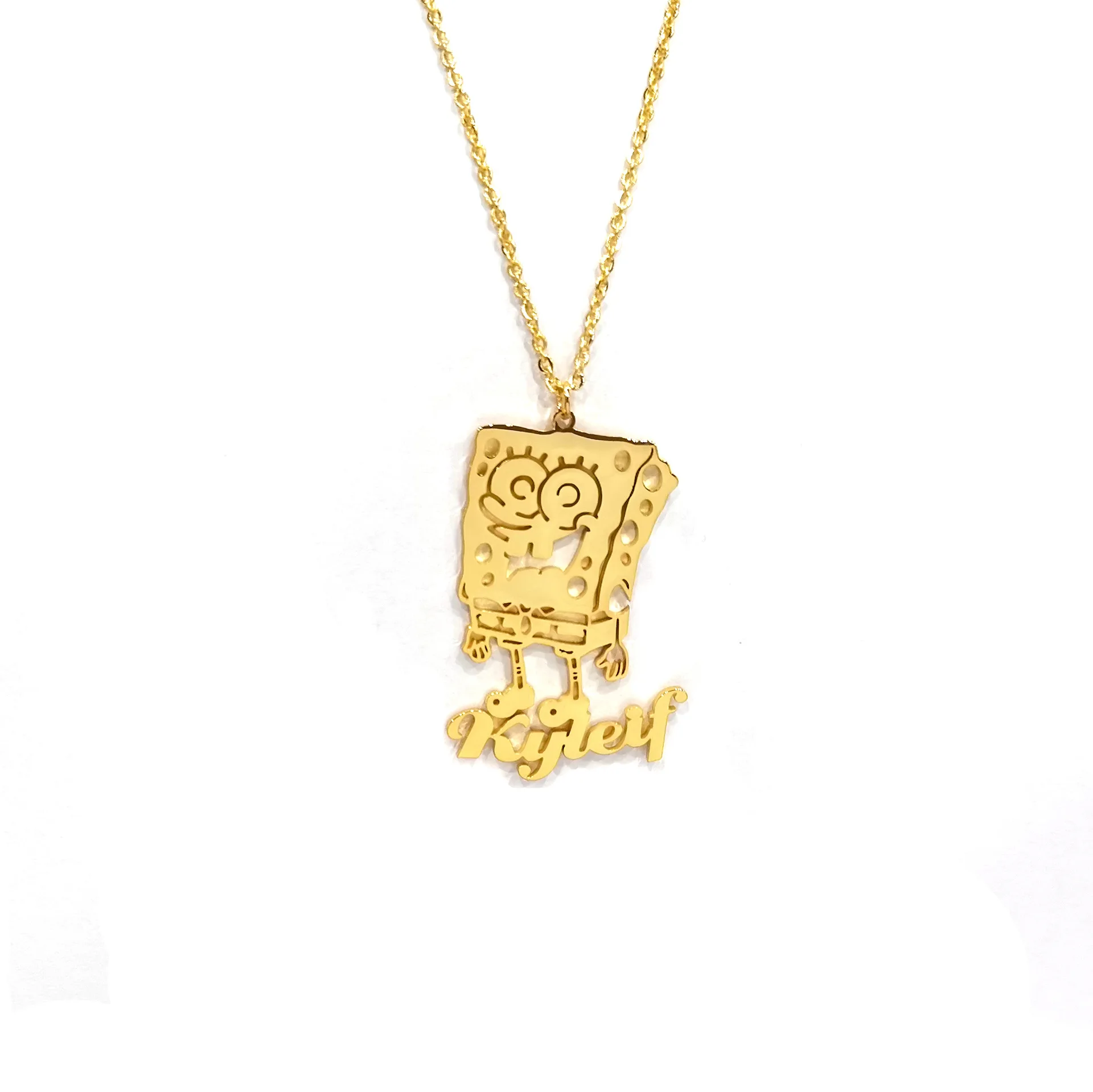 Qiuhan Unique Design 18 K Gold Plated Pendant Kids Stainless Steel Jewelry  Custom Name Cartoon Character Necklaces - Buy Custom Name Cartoon Character  Necklaces,Stainless Steel Necklaces,18 K Gold Plated Necklace Product on