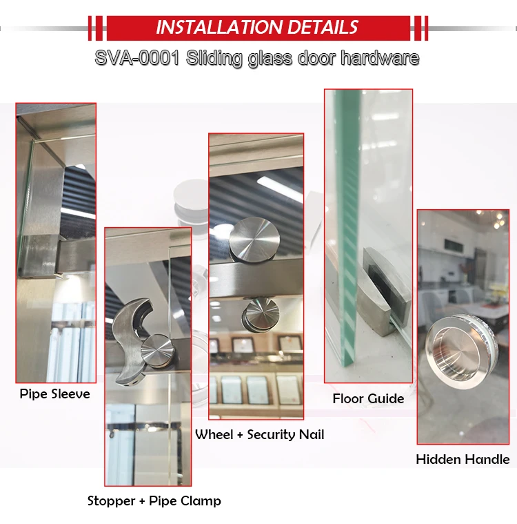 Bathroom Hardware Set Wholesale Sva0001 Stainless Steel 304 Frameless