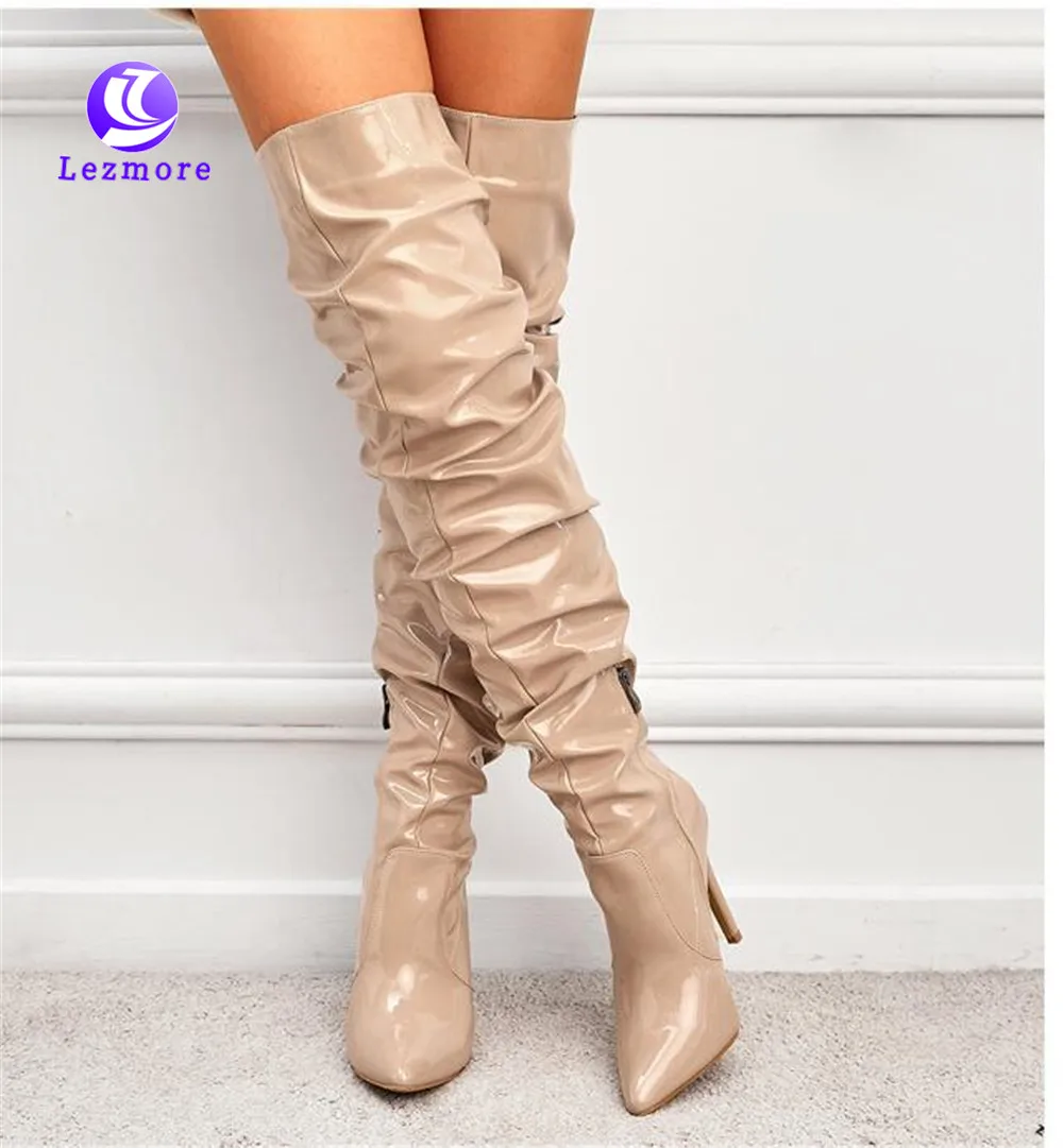 Hot Selling Luxury Stretch Over-The-Knee Boots High Heel Women Boots Winter Knee  High Boots Women Shoes| Alibaba.com