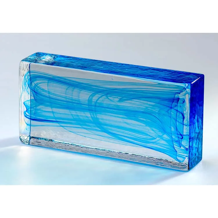 Gold Glass Bricks Blocks Decorative Solid Hot Melt Glass Brick Good Visibility Crystal Building Glass Bricks for Partition Wall