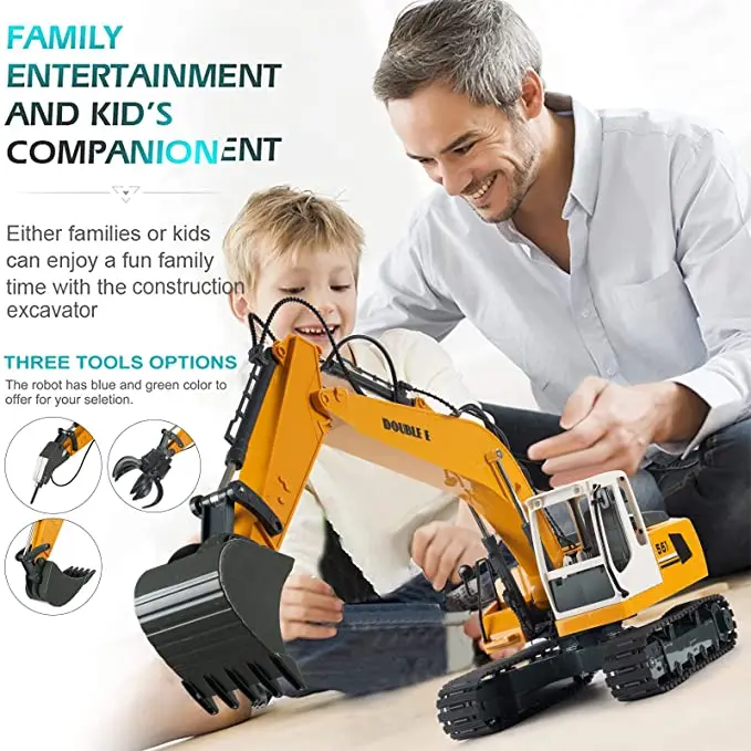 パワーショベル　ラジコン　E561−003　DoubleE　オプション付き Double E E561-003 RC Truck Excavator - 1:16 Scale Fun