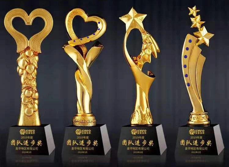 product factory new design crown crystal resin trophy with black crystal base-38