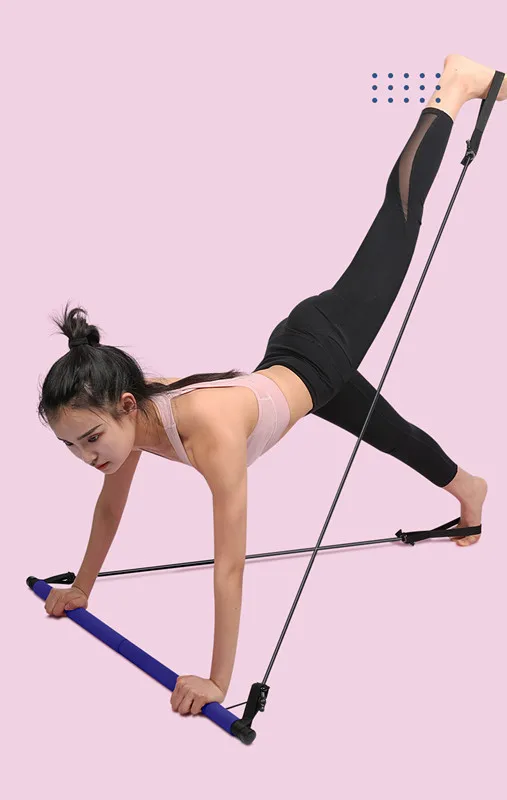 Portable Home Workout Yoga Exercise Tool Stick Yoga Gym Stretching Elastic Pull Rope Resistance Bands Fitness accessories