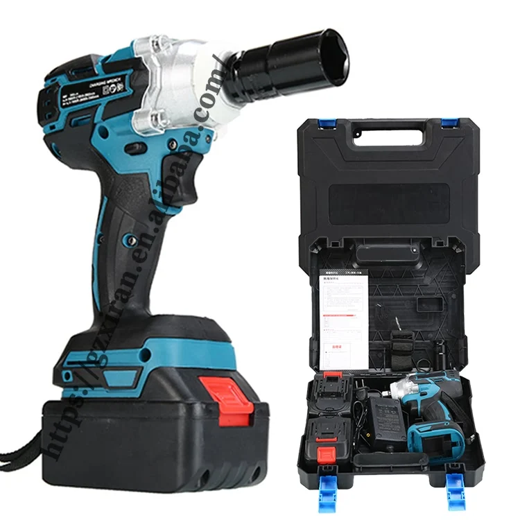 21V High Power Rechargeable Lithium Cordless Impact Drill Brushless  Adjustable Torque Electric Impact Wrench for Car Tire Repair