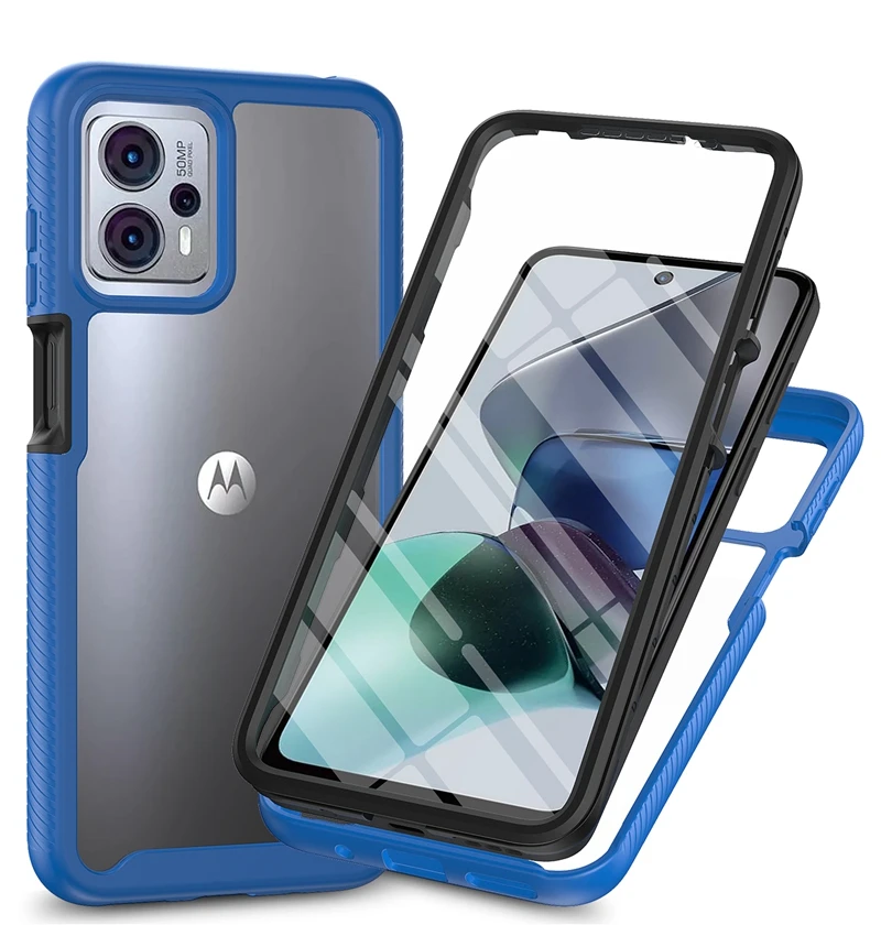 Honatop Screen Protector 360 Full Heavy Duty Protection Shockproof Anti-Scratched Rugged Case for Motorola G14 G54 G84 G13 Cover