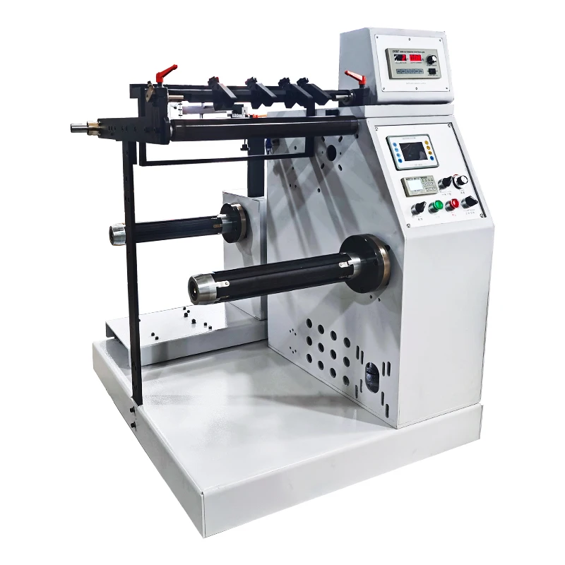 Automatic Label Winder Rewinder Machine Aluminum Foil Table Top Paper Rewinding with Counter Post Press Equipment