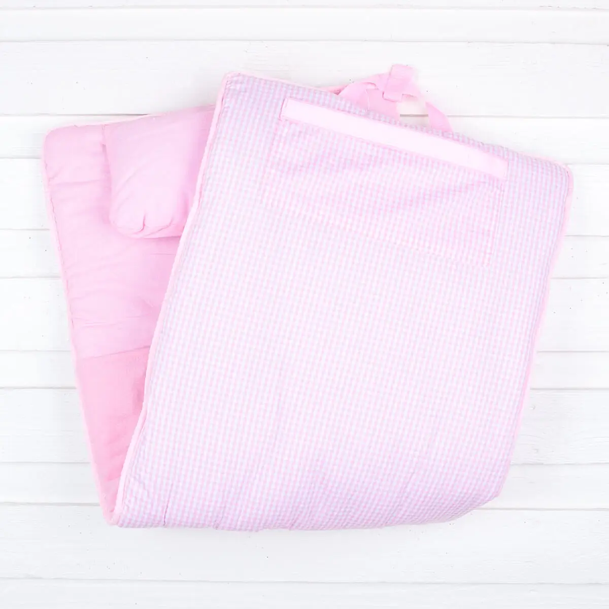 Monogram Seersucker Blanket Set Mats Wholesale Napping Mat For Daycare