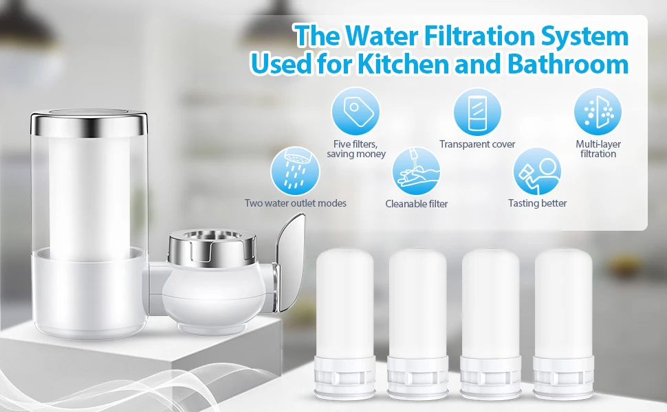 Tx Kitchen Faucets 360 Rotate Nozzle Filter Water Purifier Saving Tap Diffuser Single Hole 5624