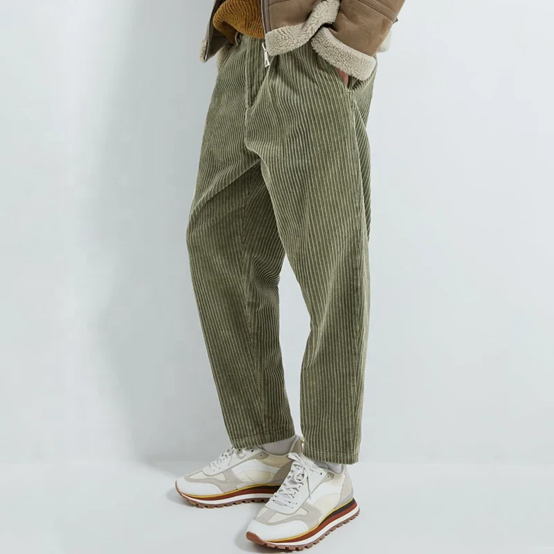 Custom Spring Green Loose Chino Corduroy Pants For Men Custom Sweatpants  Corduroy Cargo Jogging Fleece Jogger - Buy Jogging Pants Hiking Pants  Outdoor Pants Pants For Men Jins Pant Men Cargo Sport