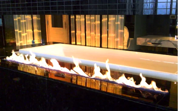 modern fireplace