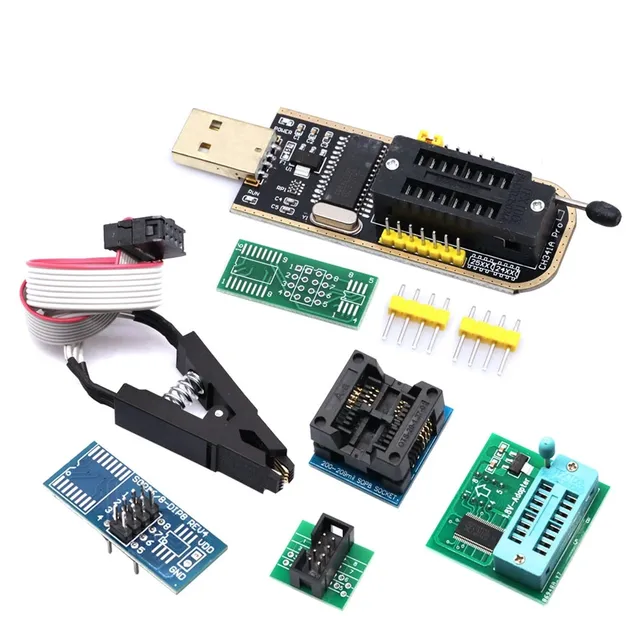 Series EEPROM Flash BIOS USB Programmer Module + SOIC8 SOP8 Test Clip + 1.8V adapter + SOIC8 adapter DIY KIT