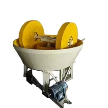 High Performance Wet Pan Mill Double Wheel Gold Ore Grinding Milling Machine