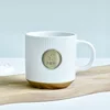 Matte white bronze medallion (with gold base)