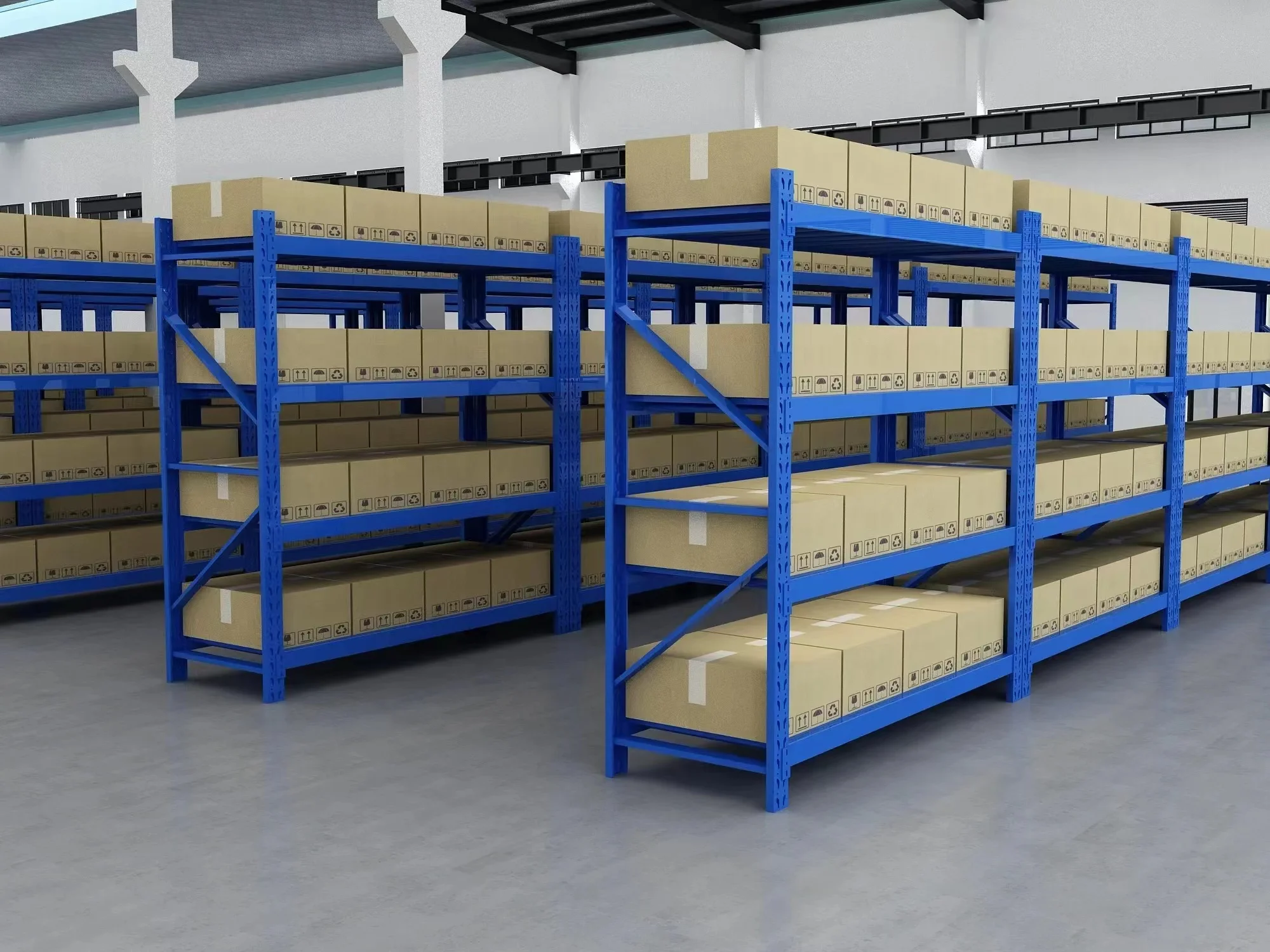 Rack Medicium Size Factory Direct Durable Cold Rolled Steel Warehouse Racks Medium-sized ...