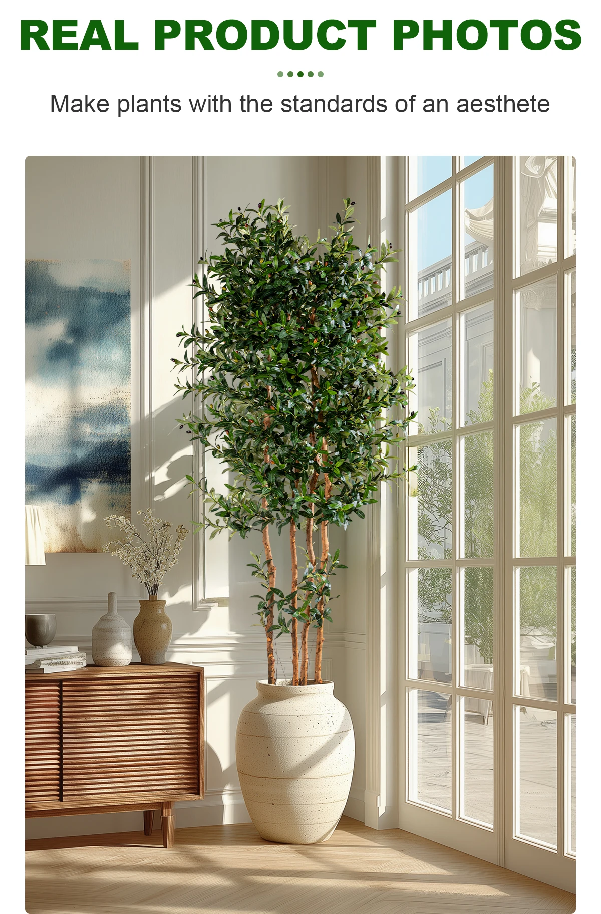product nearly natural real touch artificial olive potted tree branch real trunk olive trees plants for hotel restaurant decoration-11