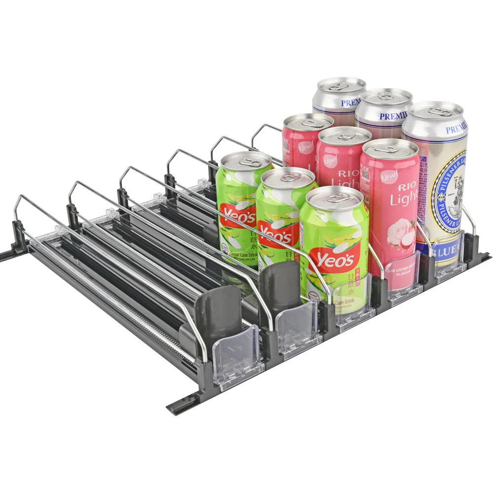 Supermarket Shelves Soda Can Shelf Pusher, Display Beverage Management Pusher System