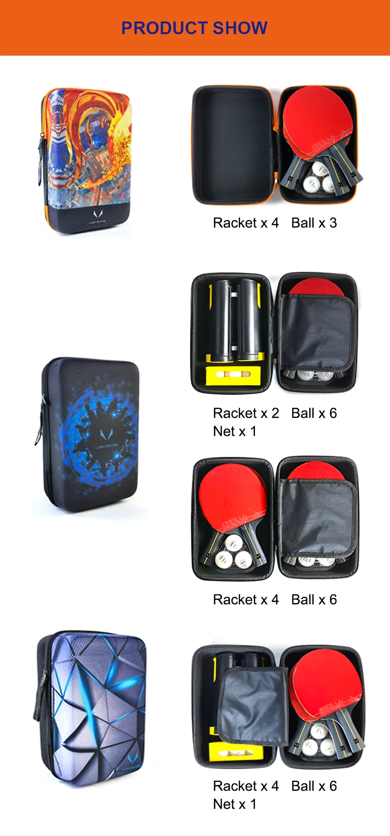 Loki Upgrade The New Design Table Tennis Hard Case For 2&4 Racket Buy