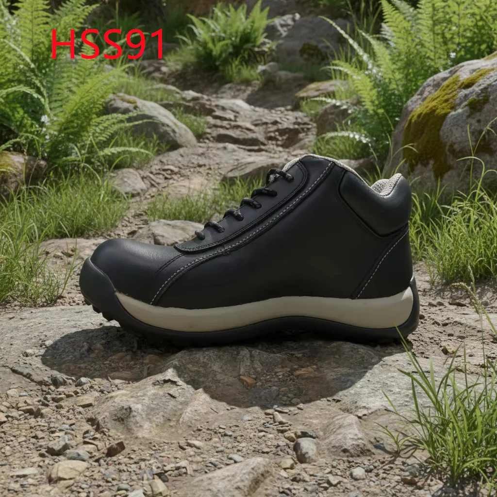 ZYF,Group Training Anti-smash&puncture Black Sports Safety Shoes Workout Using Resilient Support Lug-sole Trainers Boots HSS91