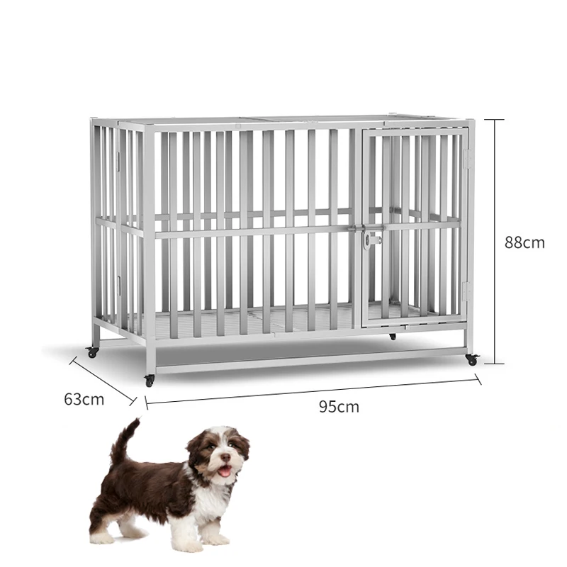 Veterinary Stainless Steel Dog Kennel Cages Heavy Duty Aluminum Outdoor